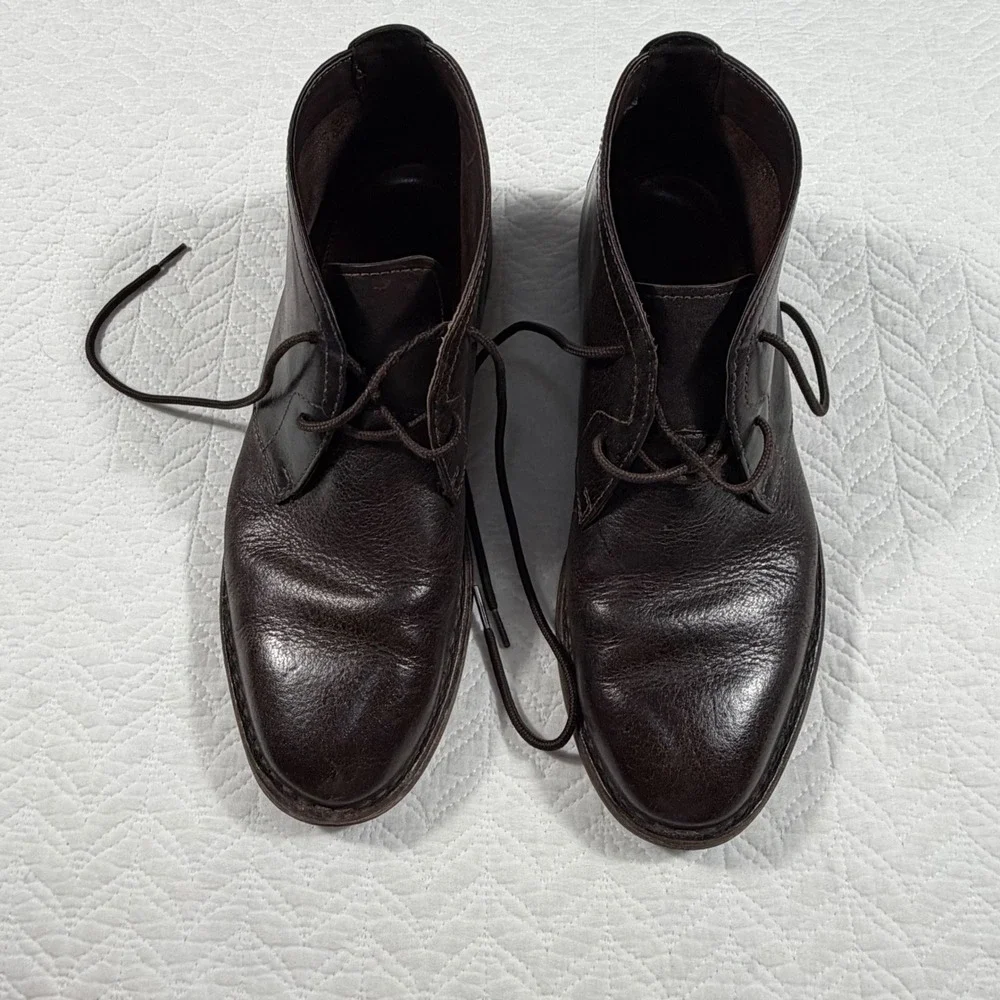 Trask Chukka Boots Mens 12M Dark Brown Leather Core Aesthetic EUC 30-2162‎